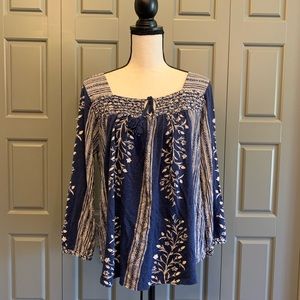 Lucky Brand Boho Peasant Top